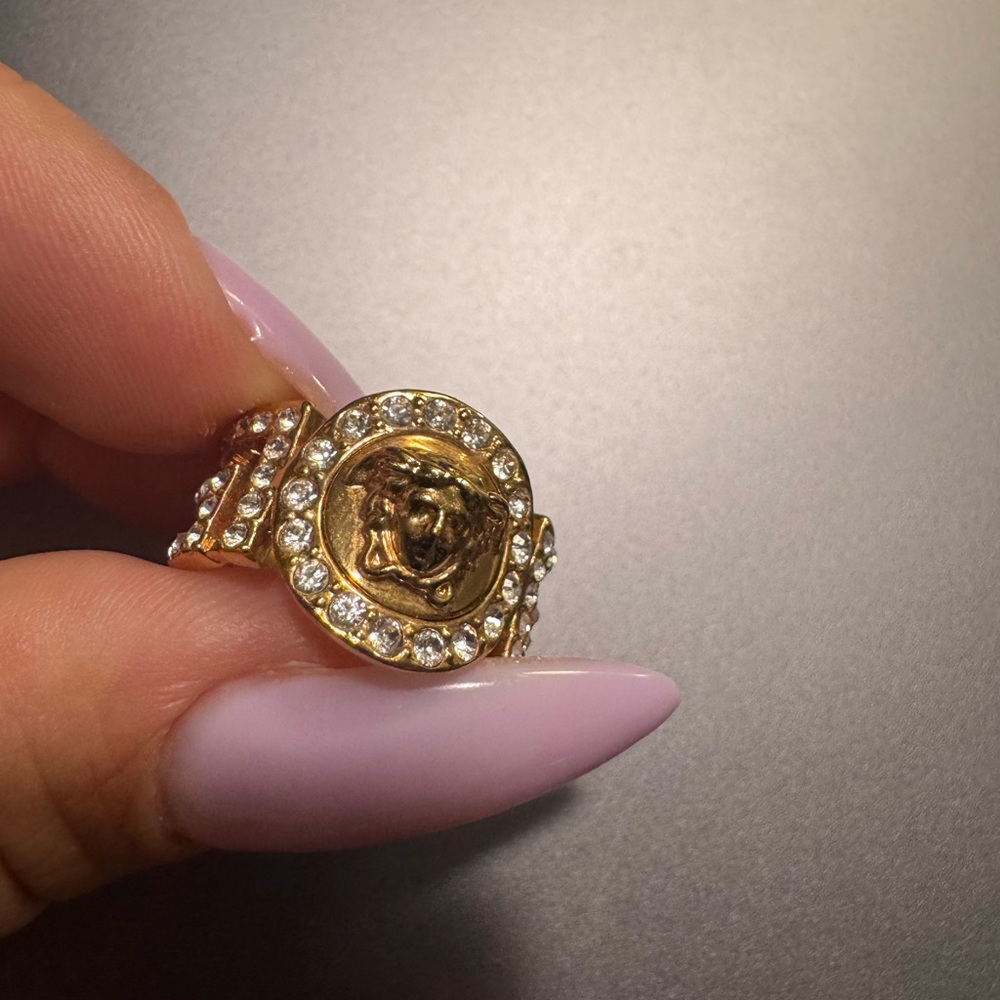 NEW Versace Gold Ring with stones